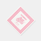 Roze Laatste splash zwembad Bachelorette Servet (Hoek)