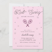 Roze | Laatste Swing Voor de Ring Bruidsfeest Kaart (Voorkant)