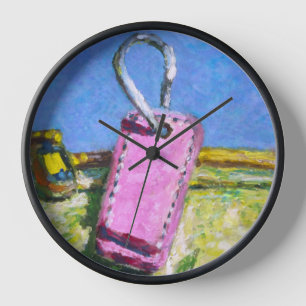 Roze Label Horloge