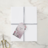 Roze Label met Floral Cadeaus Cadeaulabel (Met Touw)