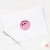 Roze label met warme cacaombom, warme chocolade (Envelop)