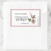 Roze label voor honing van wilde bloemen (datum wa (Tas)