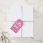 Roze Labels voor aangepaste cadeaus Cadeaulabel (Met Touw)