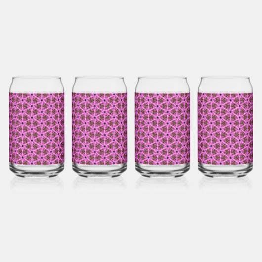 Roze Labyrint Drinkware Set Blikvorm Glas (Achterkant)