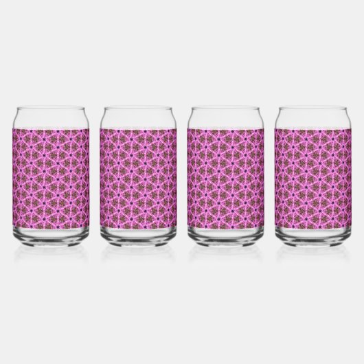 Roze Labyrint Drinkware Set Blikvorm Glas (Voorkant)