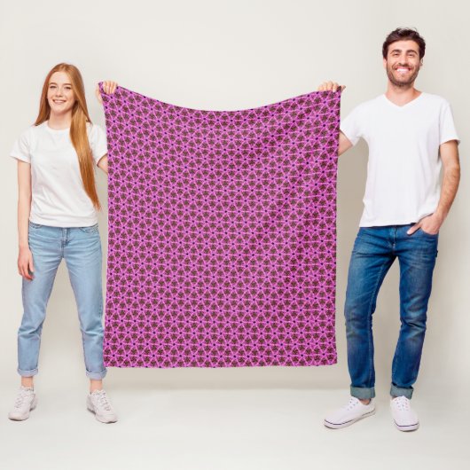 Roze Labyrint Fleece Deken (In situ)