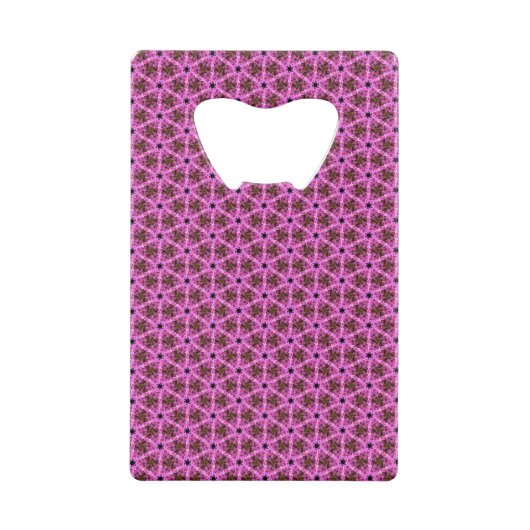 Roze labyrint flesopener kredietkaart flessenopener (Voorkant)