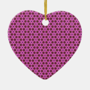 Roze Labyrint Keramisch Ornament