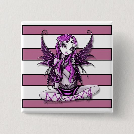 Roze Lacey Fairy Button (Voorkant)