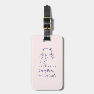 Roze & Lachende Kat Bagage Label