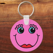Roze Lady Face Sleutelhanger (Voorkant)