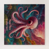 Roze Lady Octopus Onder het Zee Badkamer Legpuzzel (Horizontaal)