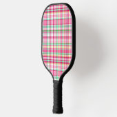 Roze Lady Slipper Wildflower Plaid Roze, Groen Pickleball Paddle (Links)