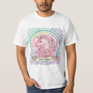 Roze Lady Unicorn T-shirt