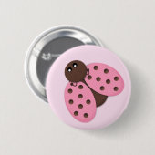 Roze Ladybug Button Flair (Voorkant /achterkant)