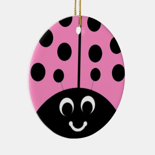 roze ladybug keramisch ornament (Rechts)