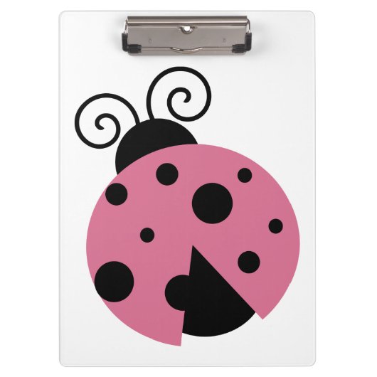 Roze Ladybug Klembord (Voorkant)