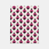 Roze ladybug-meisje van de baby fleece deken (Voorkant)