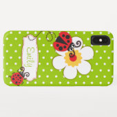 Roze ladybug meisjes naam groen Case-Mate iPhone case (Achterkant (horizontaal))
