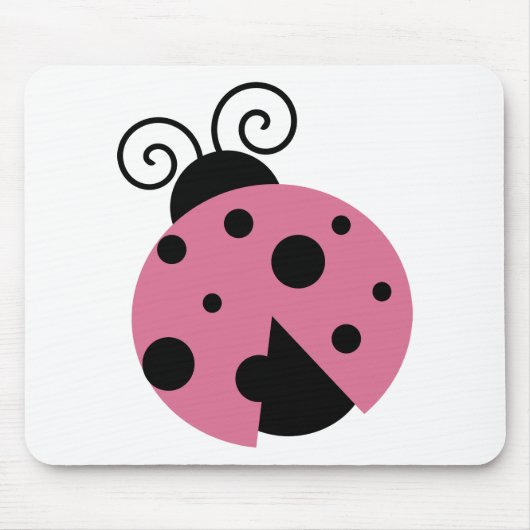 Roze Ladybug Muismat (Voorkant)