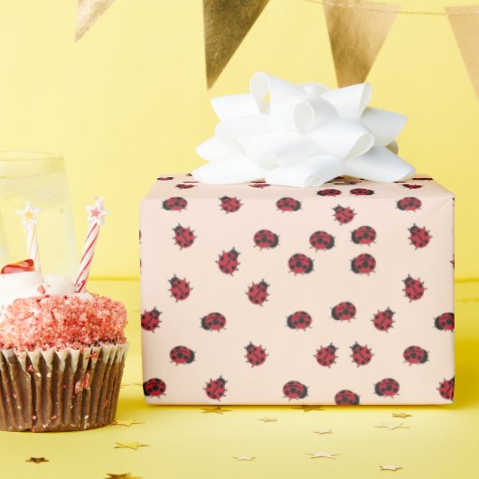 roze ladybug Patrooncadeaus Cadeaupapier (Verjaardagsfeest)