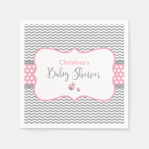 Roze Ladybug Servetten