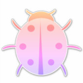 Roze Ladybug Sticker (Voorkant)