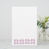 Roze Ladybugs Briefpapier (Staand voorkant)