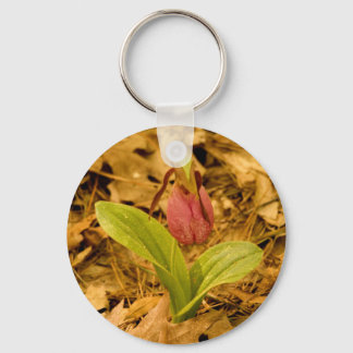 Roze Lady's Slipper Sleutelhanger