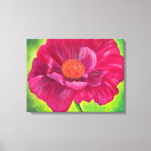 Roze laffer klep Acrylverf Canvas Afdruk