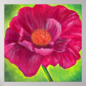 Roze laffer klep Acrylverf Poster (Voorkant)