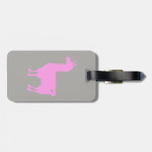 Roze Lama Bagage Label (Achterkant horizontaal)