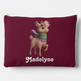 Roze lama patroon gepersonaliseerd etui