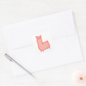 roze lama Sticker (Envelop)