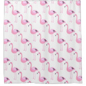 Roze lamingos 2 douchegordijn (Voorkant)