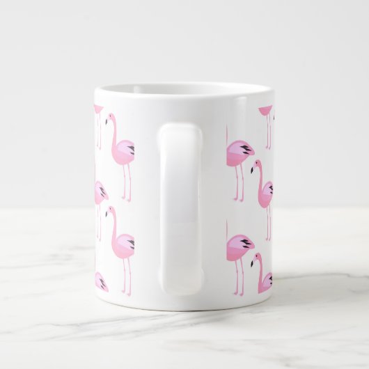 Roze lamingos 2 extra grote mok (Achterkant)