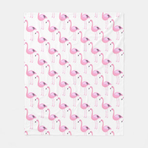 Roze lamingos 2 fleece deken