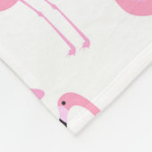 Roze lamingos 2 fleece deken (Hoek)