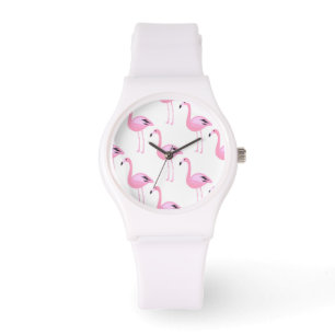 Roze lamingos 2 horloge