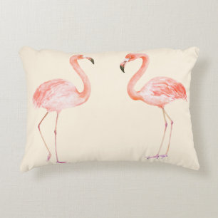Roze lamingos accent kussen