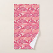 Roze lamingos bad handdoek (Handdoek)