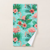  roze lamingos bad handdoek (Handdoek)