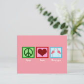 Roze lamingos briefkaart (Staand voorkant)