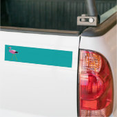 Roze lamingos bumpersticker (Op Truck)