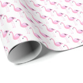 Roze lamingos cadeaupapier (Rol Hoek)