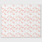 Roze lamingos cadeaupapier (Vlak)