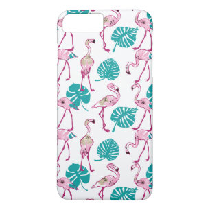 Roze lamingos iPhone 8 plus / 7 plus hoesje