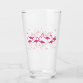 Roze lamingos Drink glas (Achterkant)
