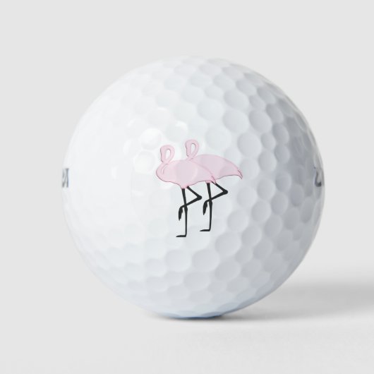 Roze lamingos golfballen (Voorkant)