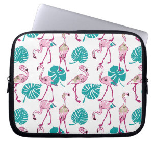 Roze lamingos laptop sleeve